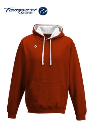 Tempest Lightweight Red White Hooded Sweatshirt